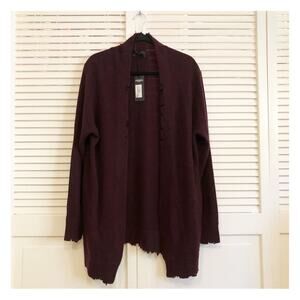 NWT RtA Serge Cashmere Cardigan in Bordeaux